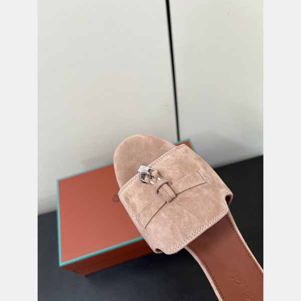 Loro Piana Summer Charms Sandal Suede Goatskin