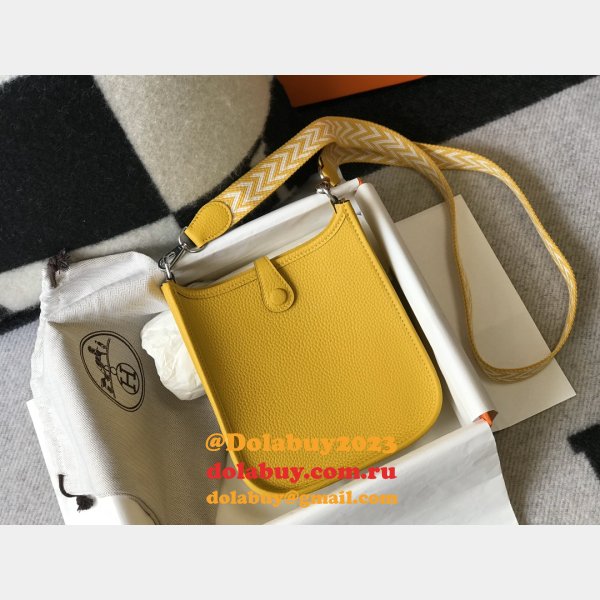 Hermes Evelyne Yellow MINI Bag Replica