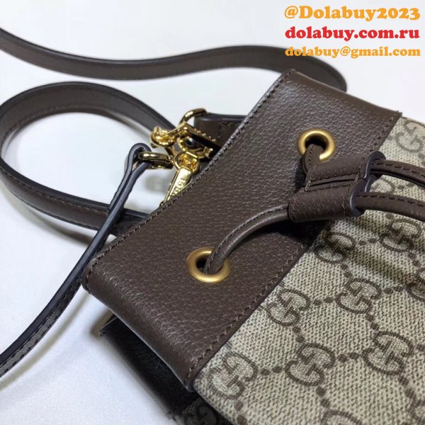 Beige/Ebony Knockoff 550621 GG Supreme Ophidia Small Bucket Bag