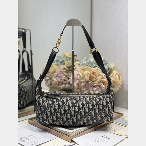 Dior D-Journey Bag Blue Oblique Jacquard