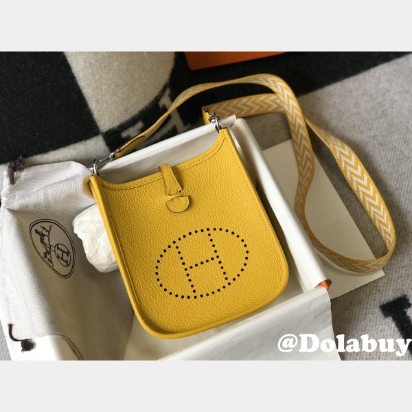 Hermes Evelyne Yellow MINI Bag Replica